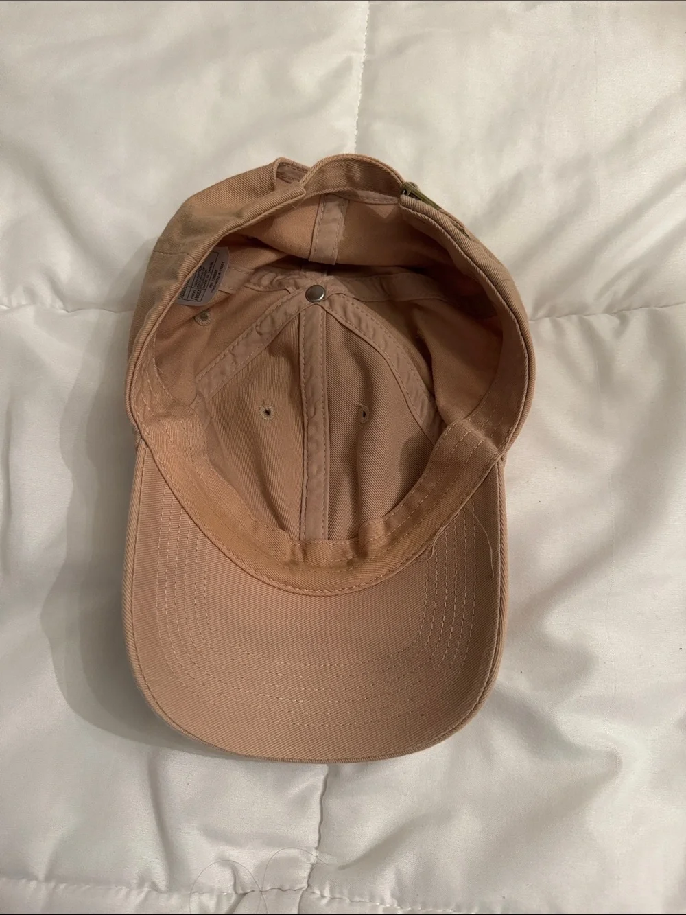 Classic Disney Parks Tan Cotton Cap with Blue Mickey Mouse Logo